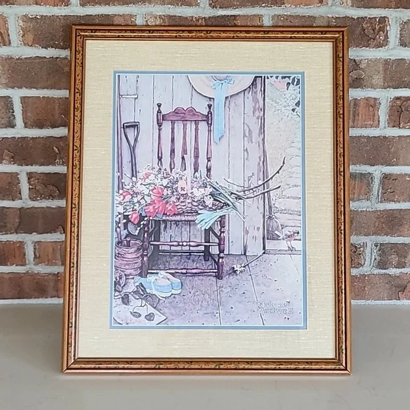 1969 Vintage Spring Flowers Original Frame Excellent Condition Norman Rockwell - Picture 1 of 7